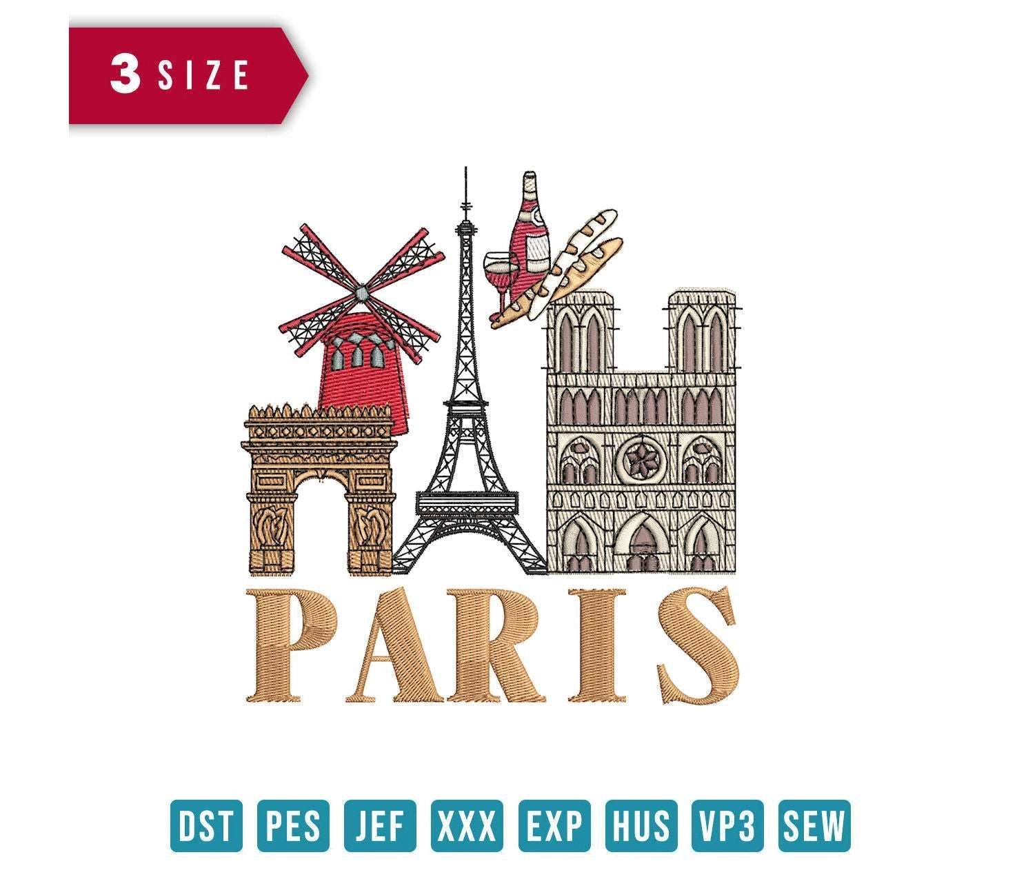 French Touch - Paris Cities - Embroidery Designs - FineryEmbroidery