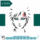Garrai Naruto Shippuden- Anime - Embroidery Design - FineryEmbroidery