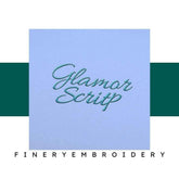 Glamor script Embroidery alphabet Font Set
