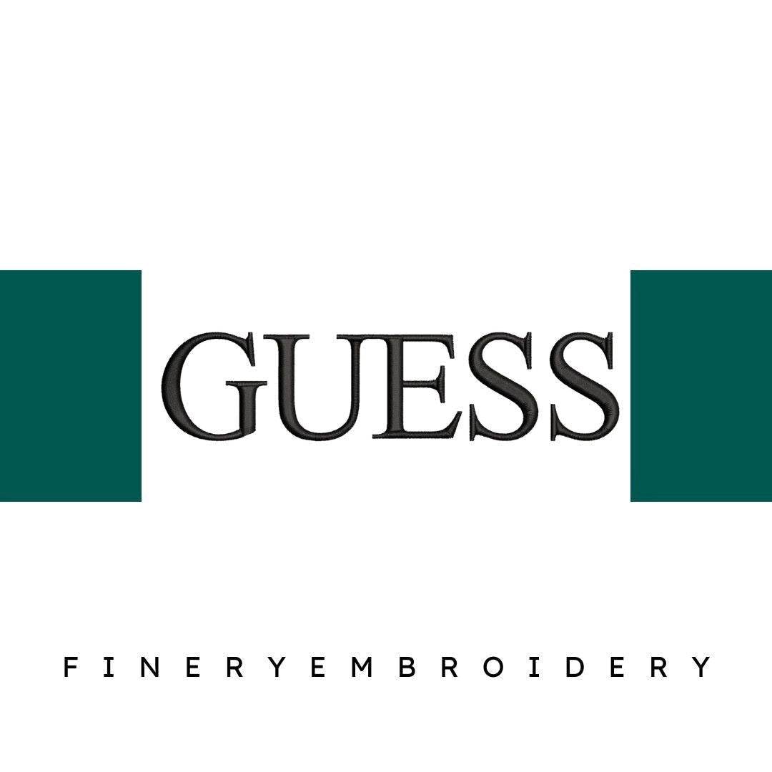 Guess Logo 2 Embroidery Design - FineryEmbroidery