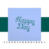 Happy Day Embroidery alphabet Font Set