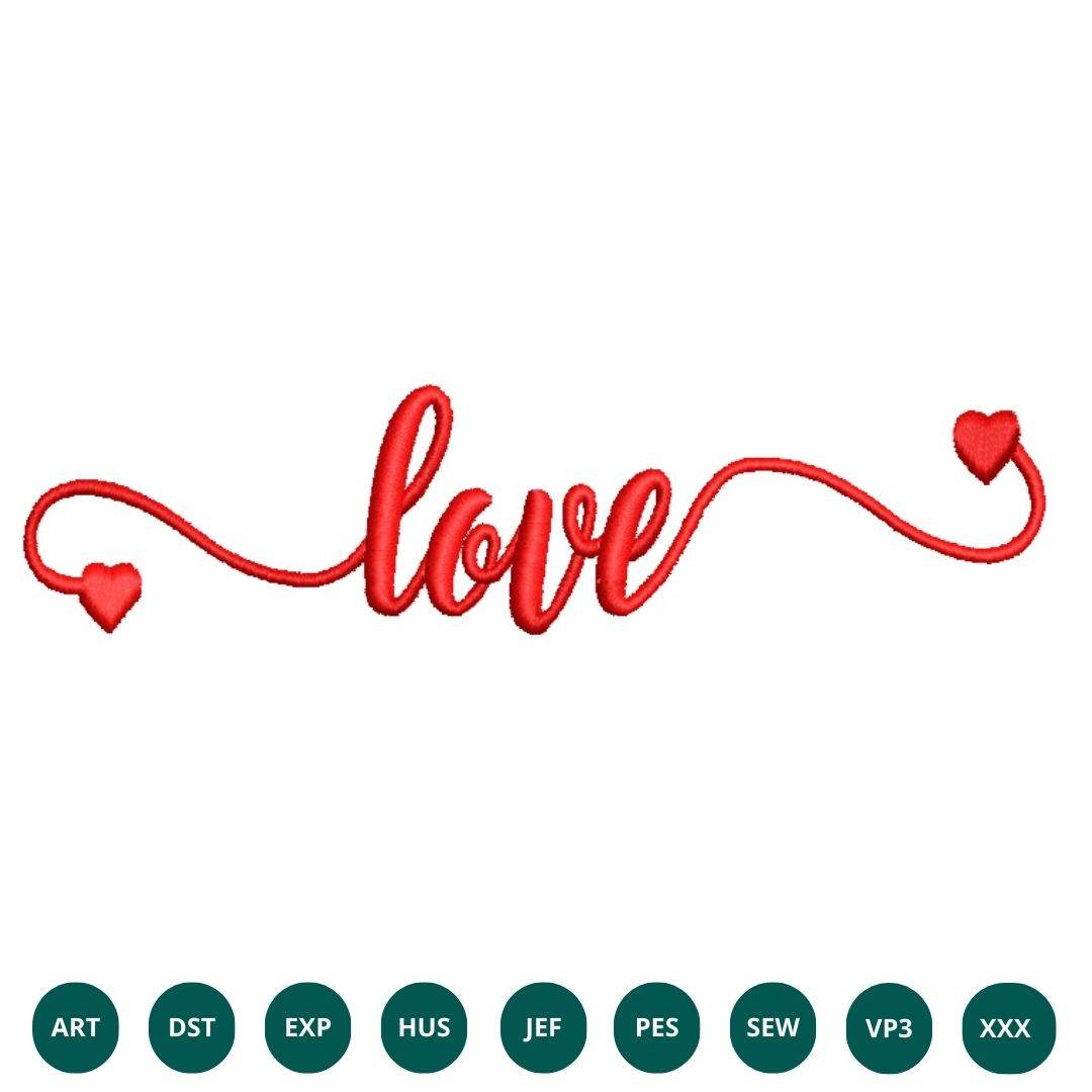 Heartstrings Embroidery Design