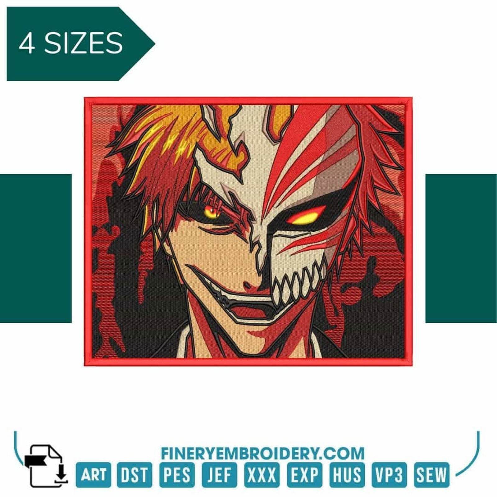 ICHIGO KUROSAKI HOLLOW- Animé - Embroidery Design - FineryEmbroidery