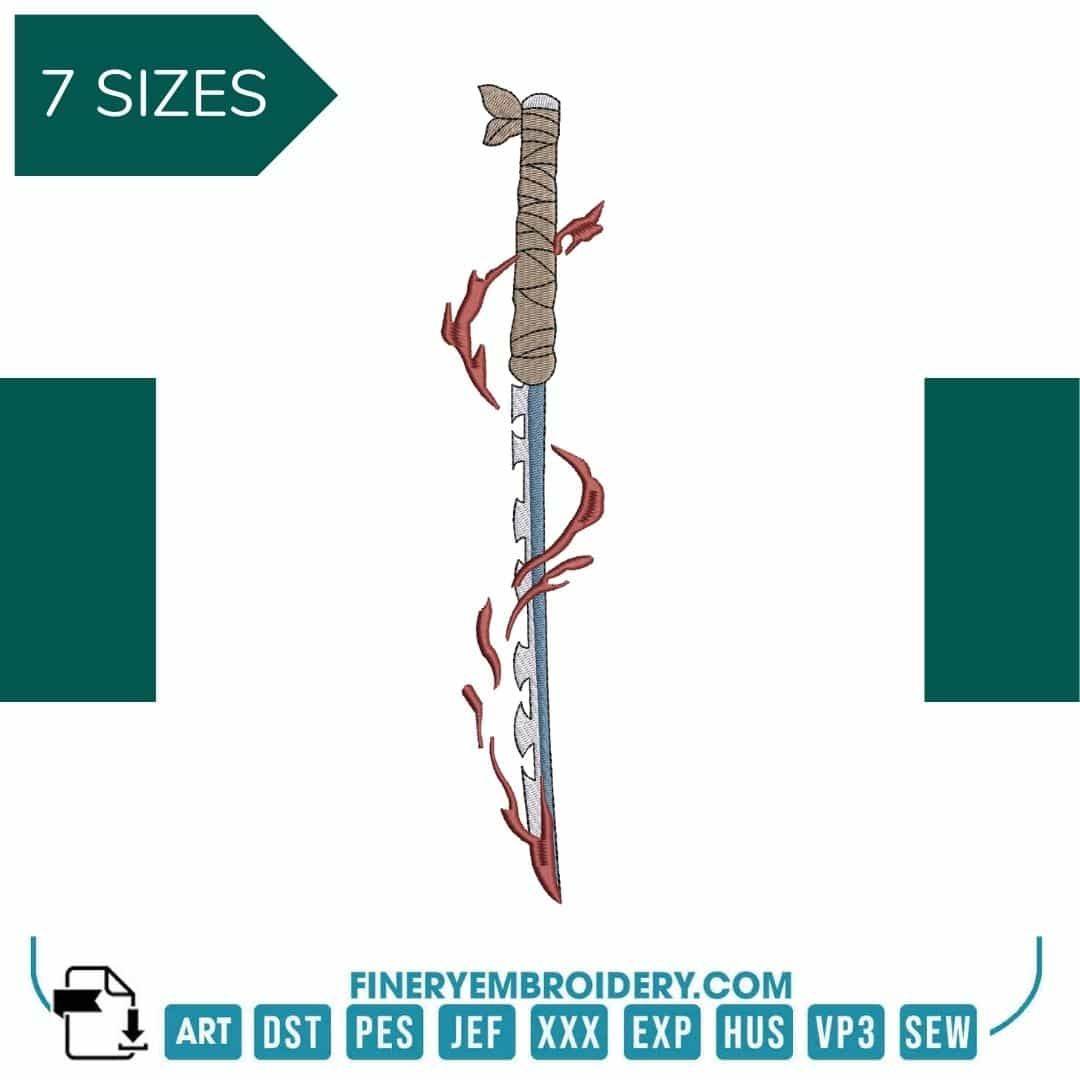 Inosuke Sword - Animé - Embroidery Design - FineryEmbroidery
