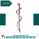 Inosuke Sword - Animé  - Embroidery Design - FineryEmbroidery