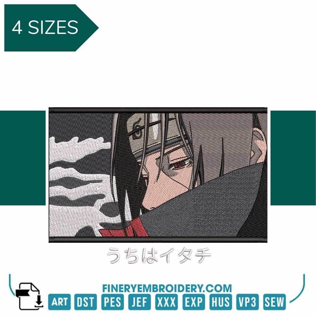 Itachi Naruto Rectangle- Animé - Embroidery Design - FineryEmbroidery