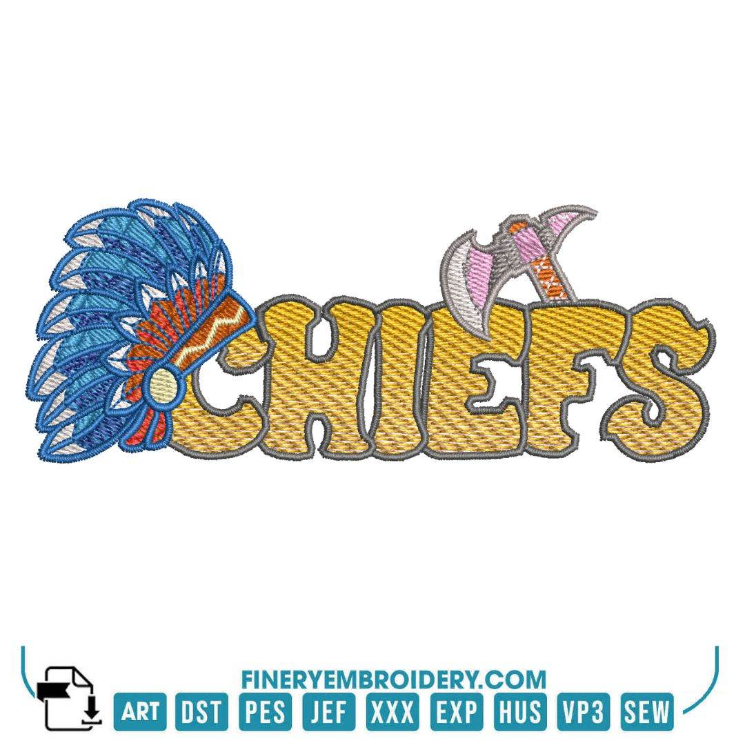 Kansas City Chiefs Embroidery Design – Bold Team Spirit for Your Projects! - FineryEmbroidery