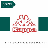 Kappa Outline logo  Embroidery Motif- Embroidery Design - FineryEmbroidery