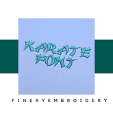 Karate Embroidery alphabet Font Set