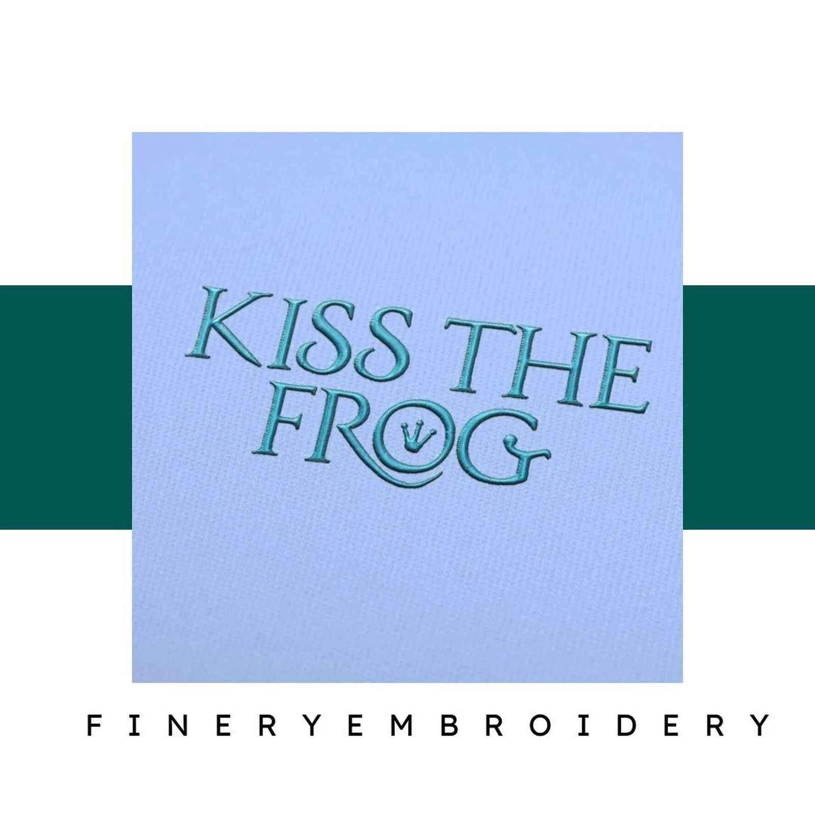 Kiss the frog Embroidery alphabet Font Set