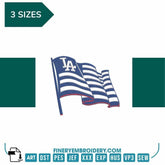Los Angeles Dodgers 4 - Logo Embroidery Design | FineryEmbroidery - FineryEmbroidery