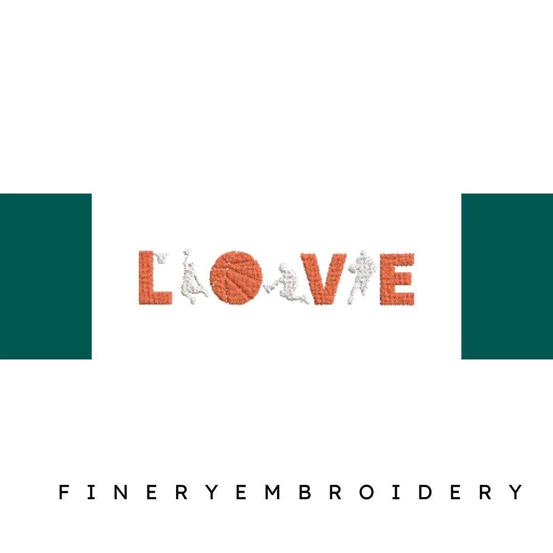 Love-Basketball - Basket Embroidery Design - FineryEmbroidery
