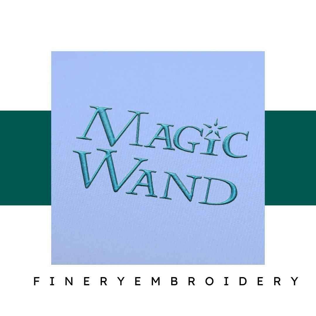 Magic wand Embroidery alphabet Font Set