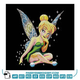 Magical Fairy Embroidery Design – Enchanting Fairy with Sparkling Wings - FineryEmbroidery