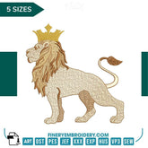 Majestic King Lion Embroidery Design - Perfect for Disney's Lion King Fans | 5 Sizes Available - FineryEmbroidery