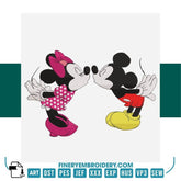 Mickey and Minnie Kiss Embroidery Design Pack – 2 Designs | FineryEmbroidery - FineryEmbroidery