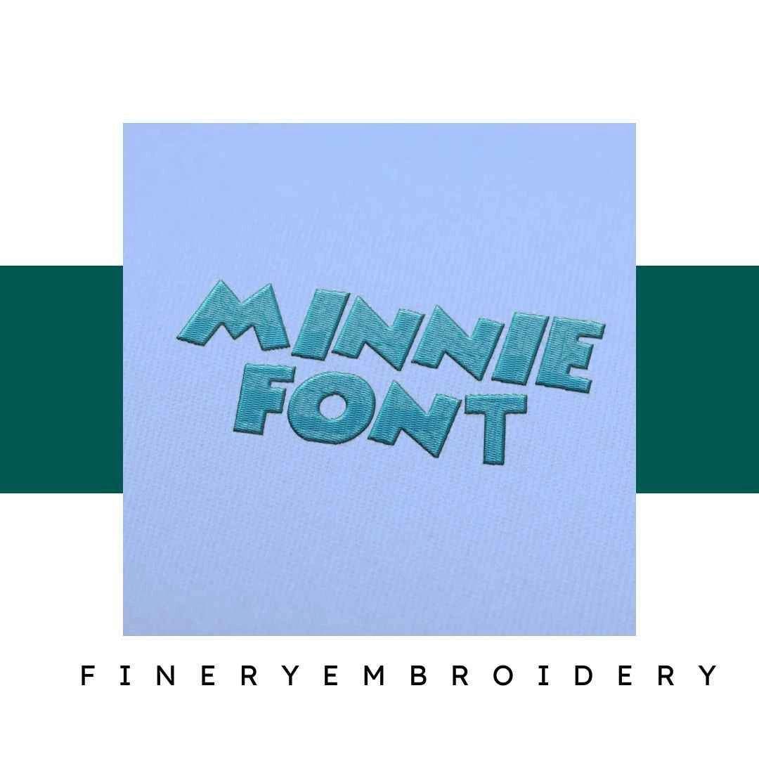 Minnie Embroidery alphabet Font Set