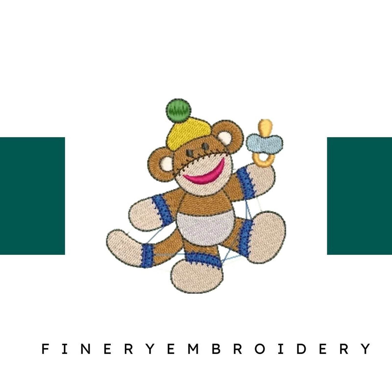 Monkey Babies - Pack of 24 Designs - Embroidery Design - FineryEmbroidery