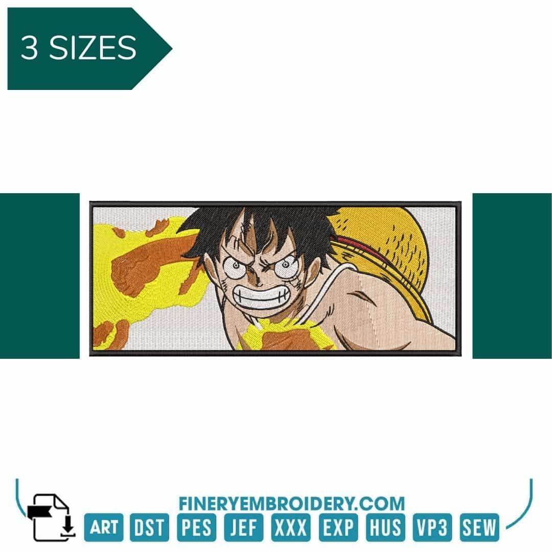 Monkey D. Luffy | One Piece - Frame - Animé - Embroidery Design - FineryEmbroidery
