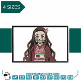 Nezuko Kamado Demon Slayer - Animé  - Embroidery Design - FineryEmbroidery