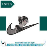Nike Attack of Titan EREN JAEGER - - Embroidery Design - FineryEmbroidery