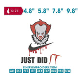 Nike Clown It - Embroidery Design - FineryEmbroidery