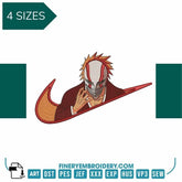 Nike Hichigo kurosaki - Embroidery Design - FineryEmbroidery