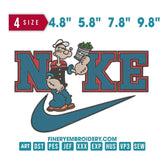 Nike Popeye - Embroidery Design - FineryEmbroidery