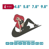 Nike Red Hairs Character - Embroidery Design - FineryEmbroidery