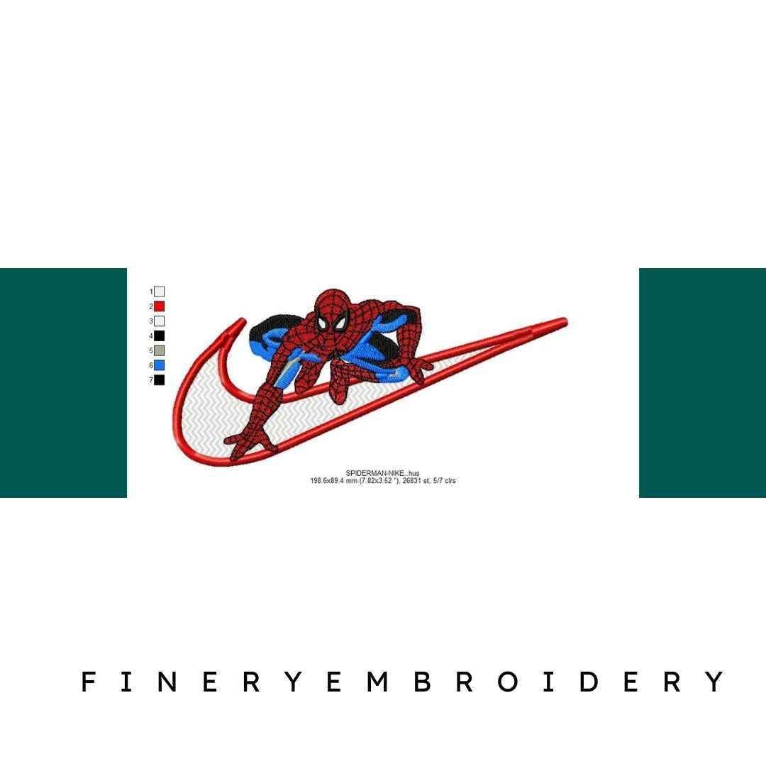 Nike Spiderman Embroidery Design