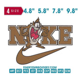 Nike Taz - Looney Tunes - Embroidery Design - FineryEmbroidery