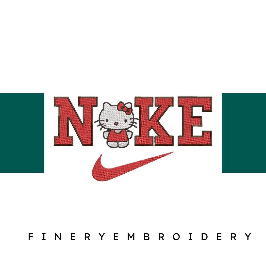 Nike and Hello Kitty 4 - Embroidery Design - FineryEmbroidery