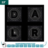 Ornamental Frame Alphabet Embroidery Pack – Vintage-Inspired Monogram Letters with Elegant Borders - FineryEmbroidery