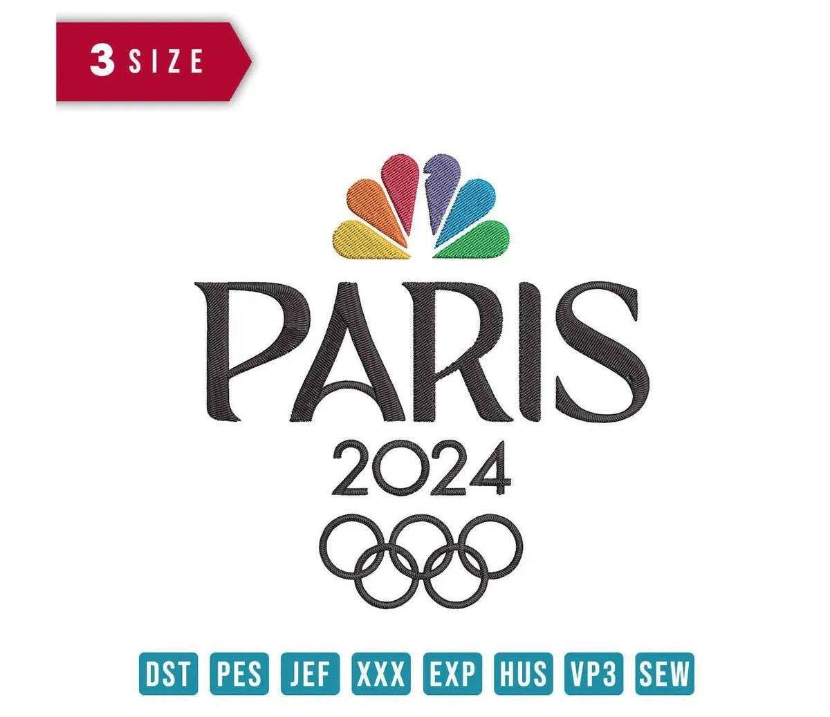 Paris 2024 Embroidery File - Motif of the upcoming Olympic Games - Embroidery Designs - FineryEmbroidery