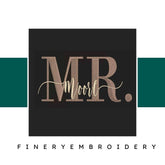 Personalized Mr. & Mrs. Embroidery Pack with Customizable Family Name - FineryEmbroidery