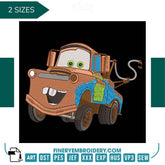 Pixar's "Cars" Mater Embroidery Design - FineryEmbroidery