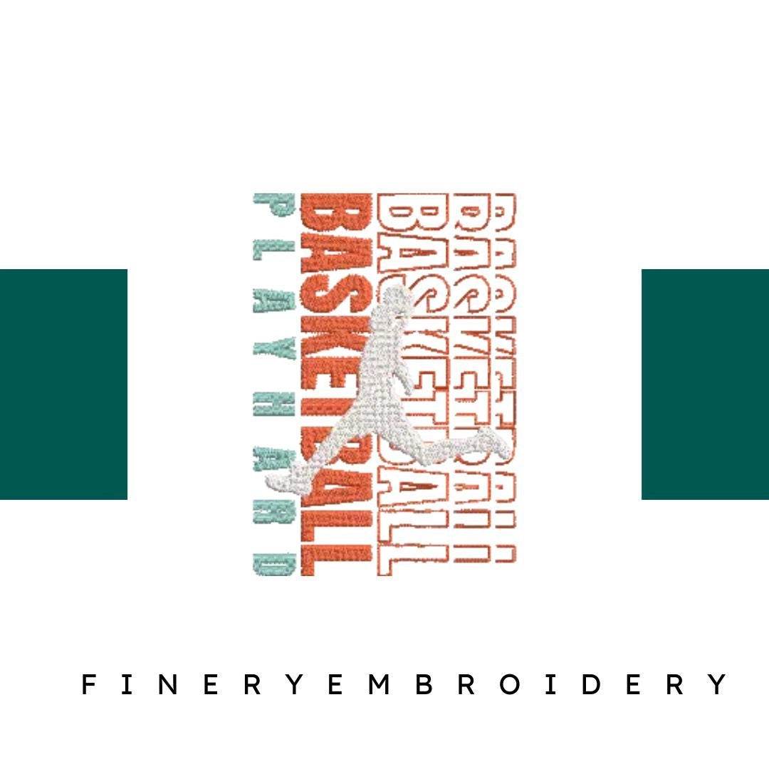 Play-Hard-Basketball- Basket Embroidery Design - FineryEmbroidery