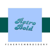 Retro bold Embroidery alphabet Font Set