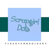 Scrapgirl Dots Embroidery alphabet Font Set