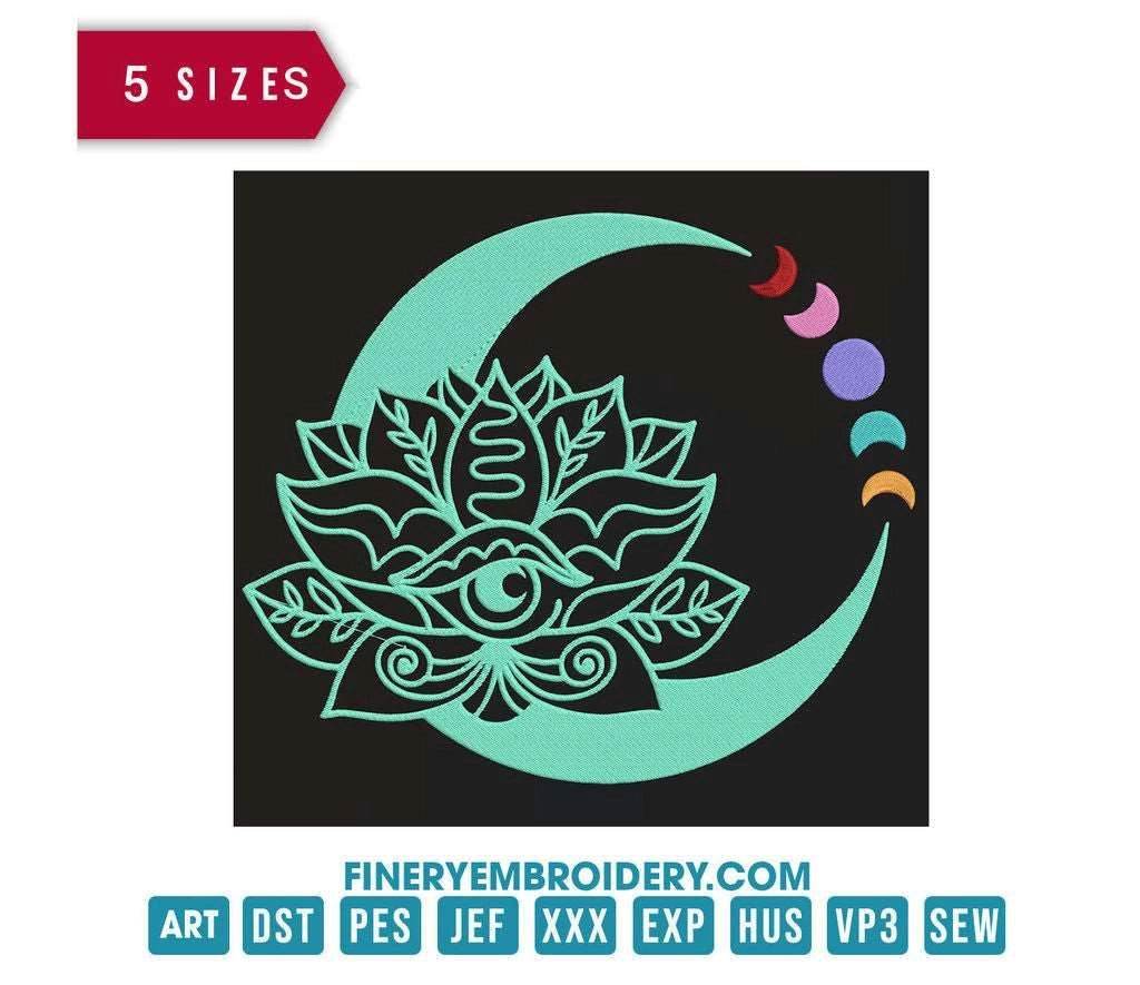 Shine on Moon: Embroidery Design - FineryEmbroidery