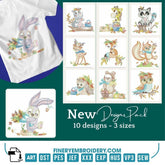 Special Fall Animals Embroidery Pack – 10 Designs in 3 Sizes - FineryEmbroidery