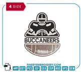 Tampa Bay Buccaneers Team Player : Embroidery Design - FineryEmbroidery