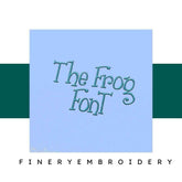 The frog Embroidery alphabet Font Set