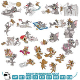 Tom & Jerry Ultimate Embroidery Pack – 23 Designs for Endless Creativity! - FineryEmbroidery