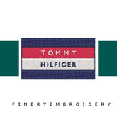 Tommy Hilfiger Logo Drap- 2 sizes- Embroidery Design