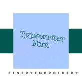 Typewriter Embroidery alphabet Font Set