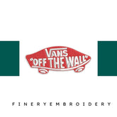 Vans Off The Wall Red logo - Embroidery Design - FineryEmbroidery