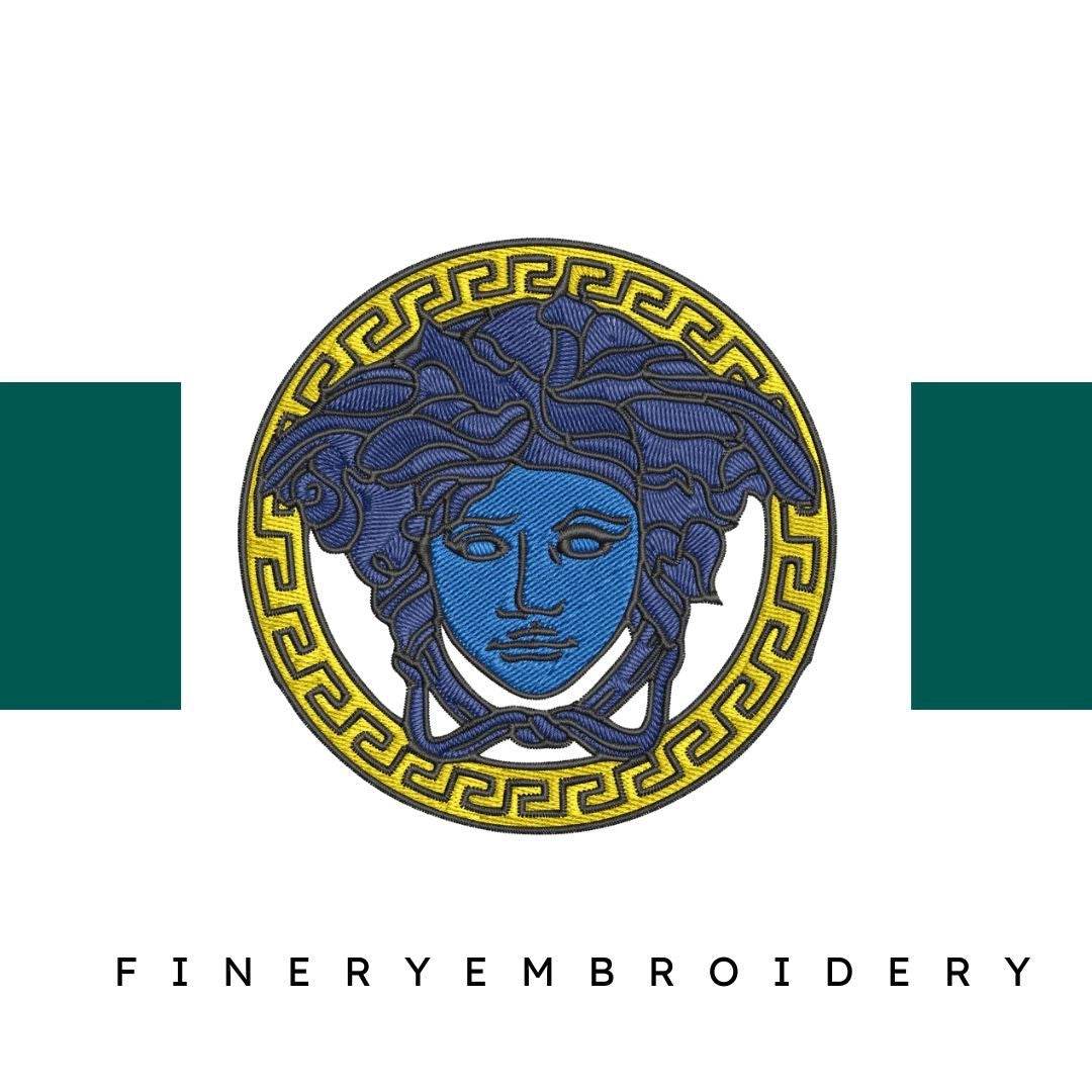 Versace medusa blue logo - Embroidery Design - FineryEmbroidery