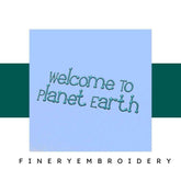 Welcome to Planet Earth Embroidery alphabet Font Set
