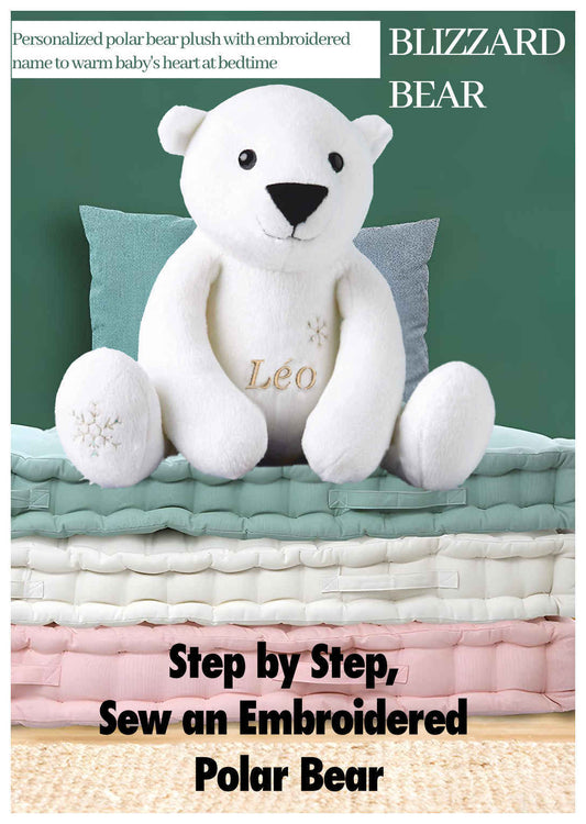 Step by Step, Sew an Embroidered Polar Bear